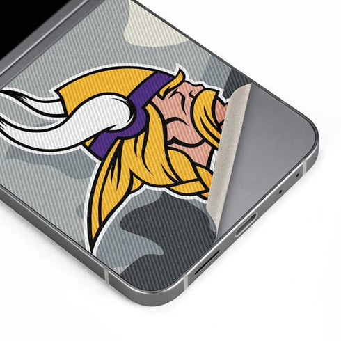 NFL Minnesota Vikings Camo Galaxy Z Flip6 Skin